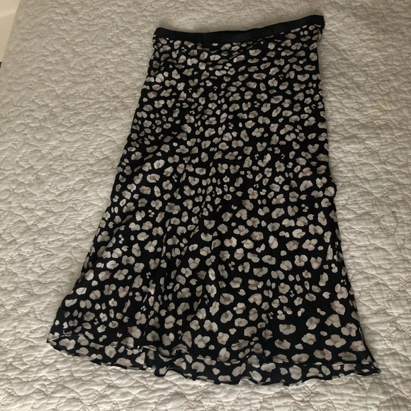 Free People Dresses & Skirts - Free People Leopard midi slip skirt, black taupe